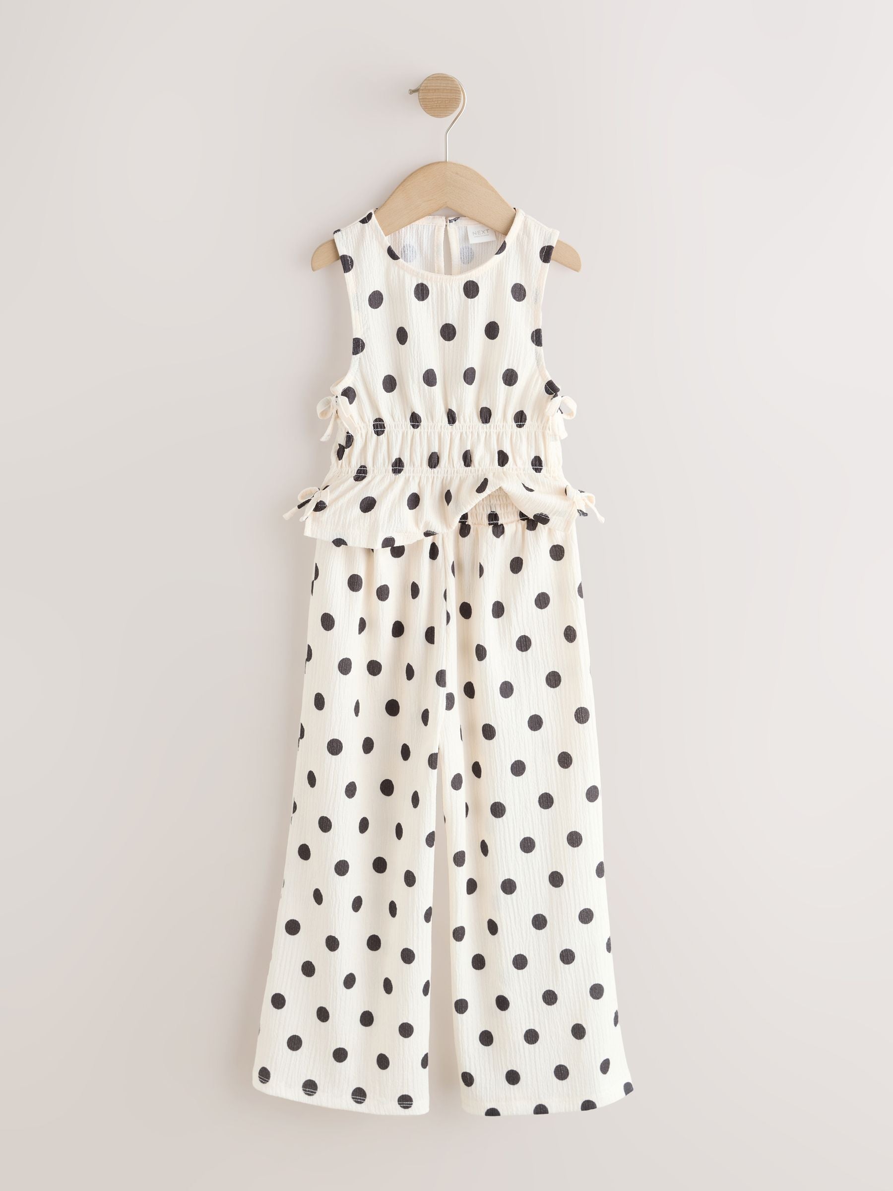 Monochrome Spot Top And Wide Leg Trousers Set (3-16yrs) image 8