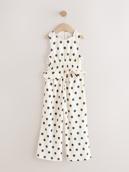 Monochrome Spot Top And Wide Leg Trousers Set (3-16yrs) image 8
