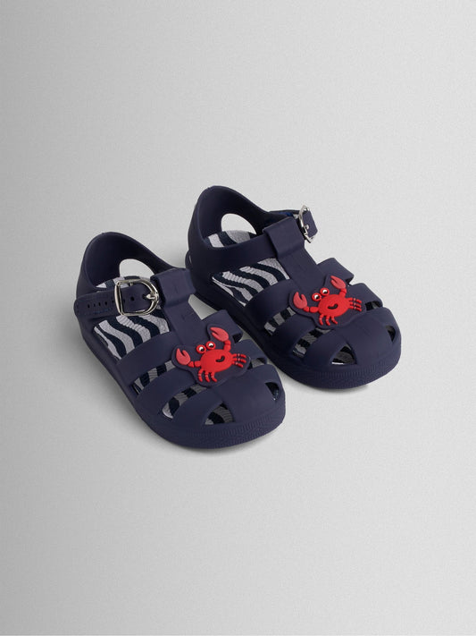 JoJo Maman Bébé Crab Navy Blue Jelly Sandals image 1