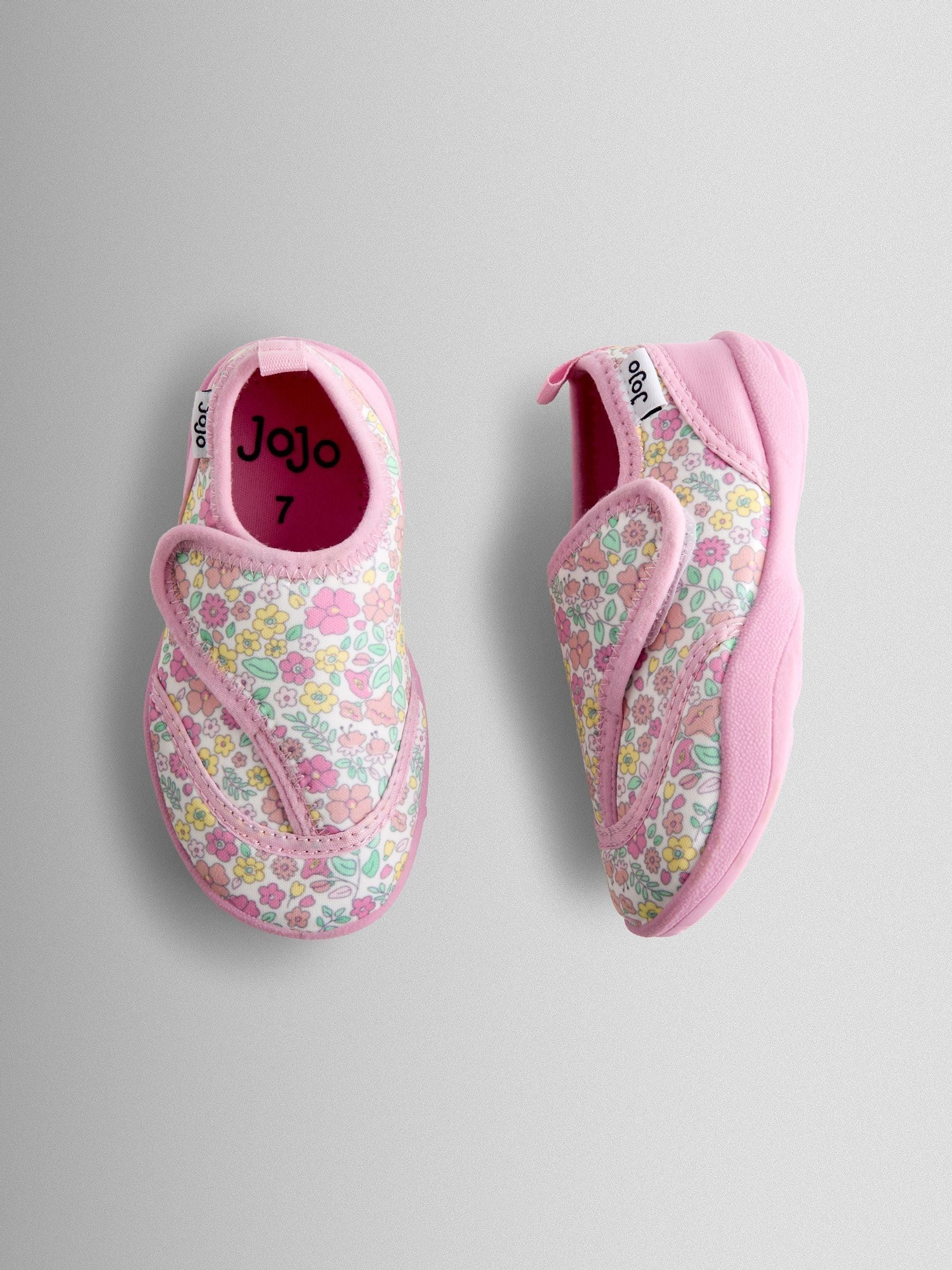 JoJo Maman Bébé Pink Ditsy Floral Water Shoes image 3
