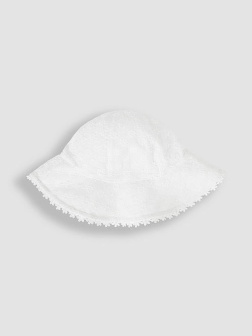 JoJo Maman Bébé Chalk White Floppy Sun Hat image 1