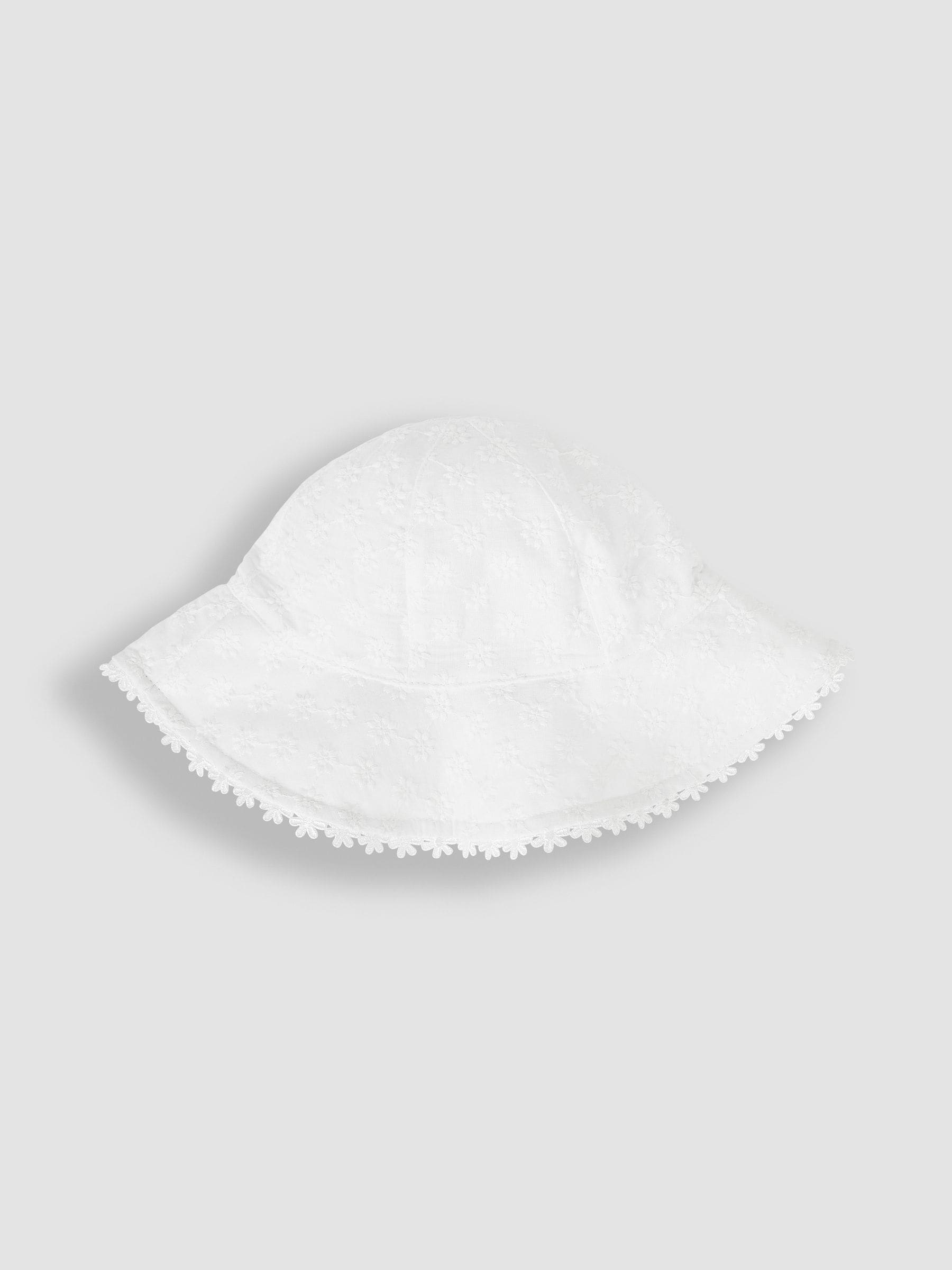 JoJo Maman Bébé Chalk White Floppy Sun Hat image 1