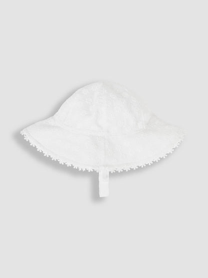 JoJo Maman Bébé Chalk White Floppy Sun Hat image 2