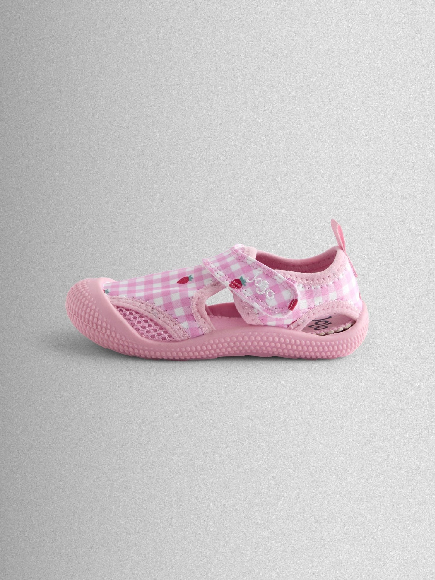 JoJo Maman Bébé Pink Strawberry Gingham Water Shoes image 4
