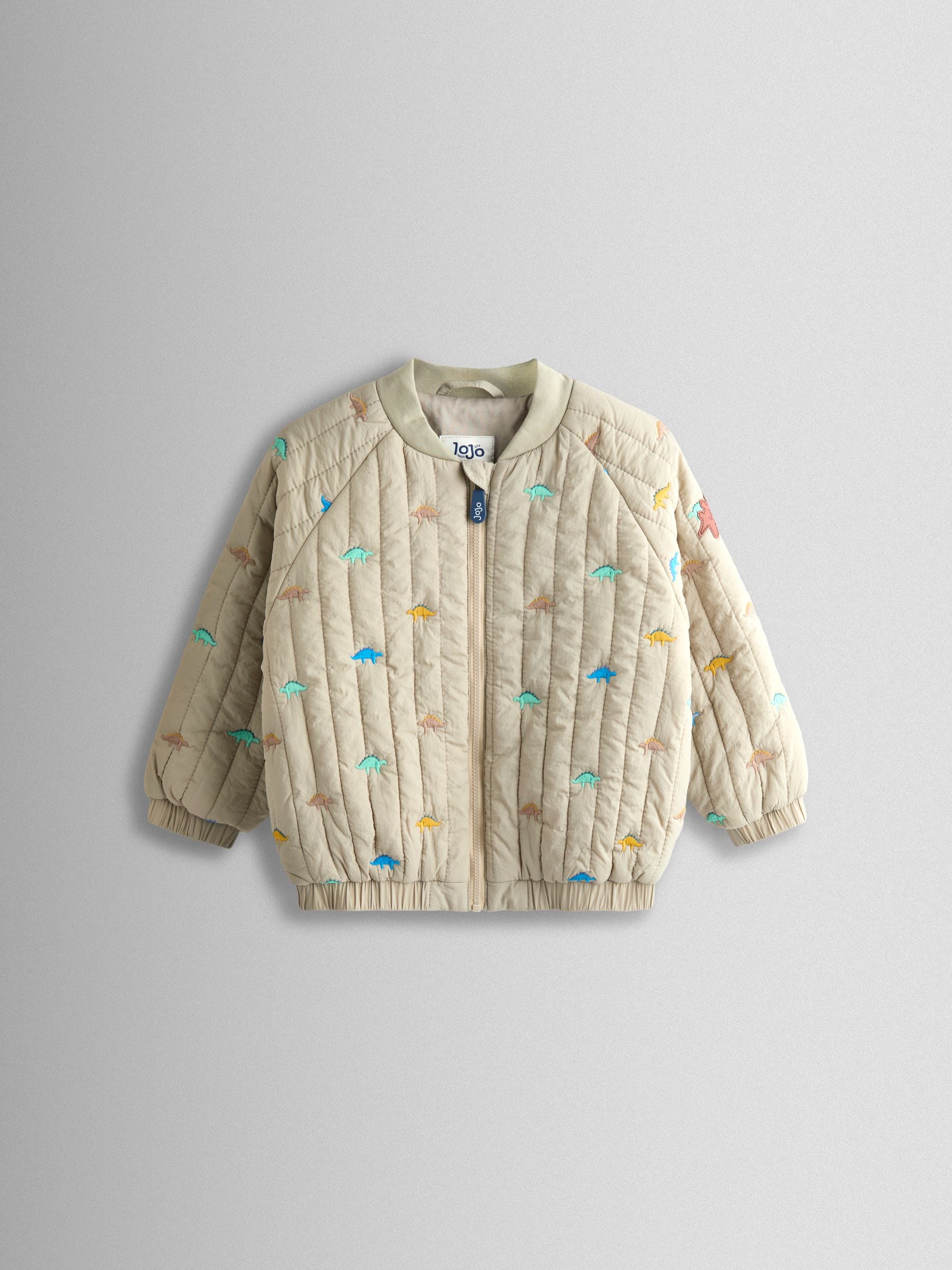 Dsiney Kidz - JoJo Maman Bébé Stone Dino Embroidered Bomber Jacket image 2