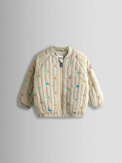 Dsiney Kidz - JoJo Maman Bébé Stone Dino Embroidered Bomber Jacket image 2