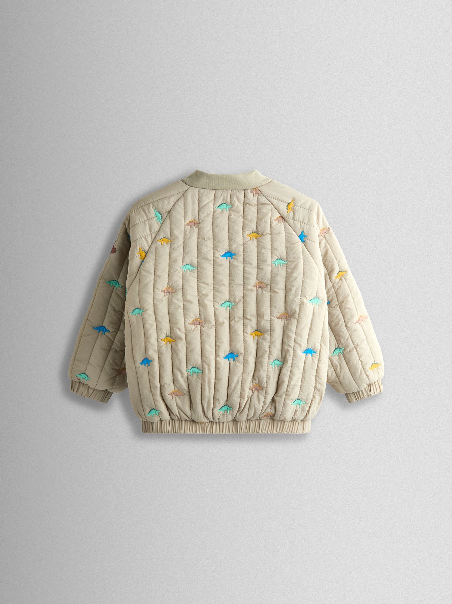 Dsiney Kidz - JoJo Maman Bébé Stone Dino Embroidered Bomber Jacket image 3