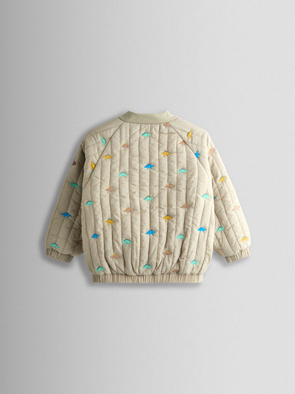 Dsiney Kidz - JoJo Maman Bébé Stone Dino Embroidered Bomber Jacket image 3
