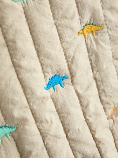 Dsiney Kidz - JoJo Maman Bébé Stone Dino Embroidered Bomber Jacket image 4
