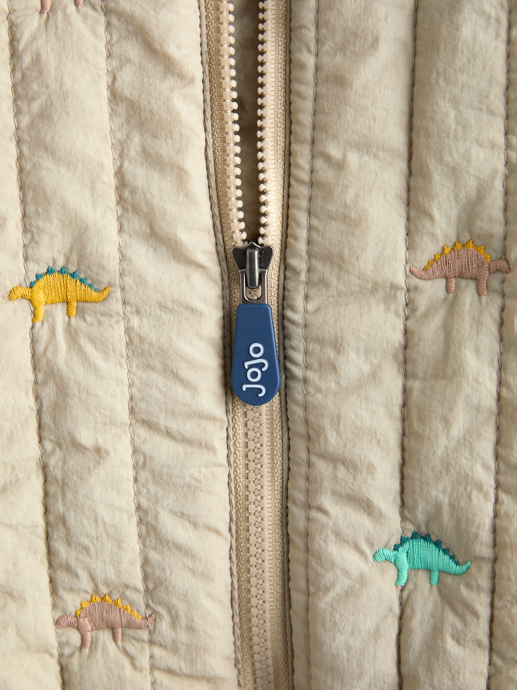 Dsiney Kidz - JoJo Maman Bébé Stone Dino Embroidered Bomber Jacket image 5