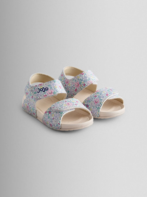 JoJo Maman Bébé Yellow Floral Summer Sandal image 1