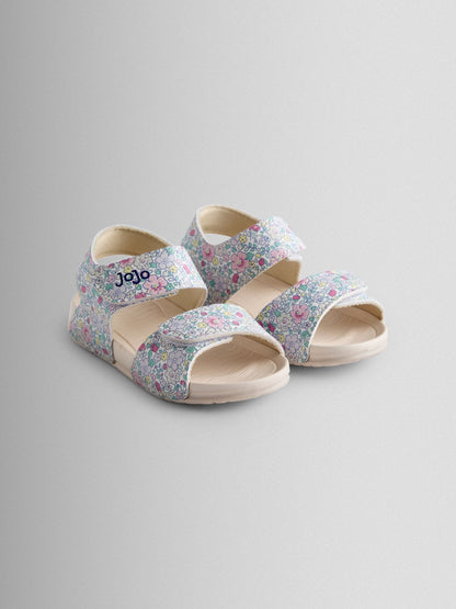 JoJo Maman Bébé Yellow Floral Summer Sandal image 1