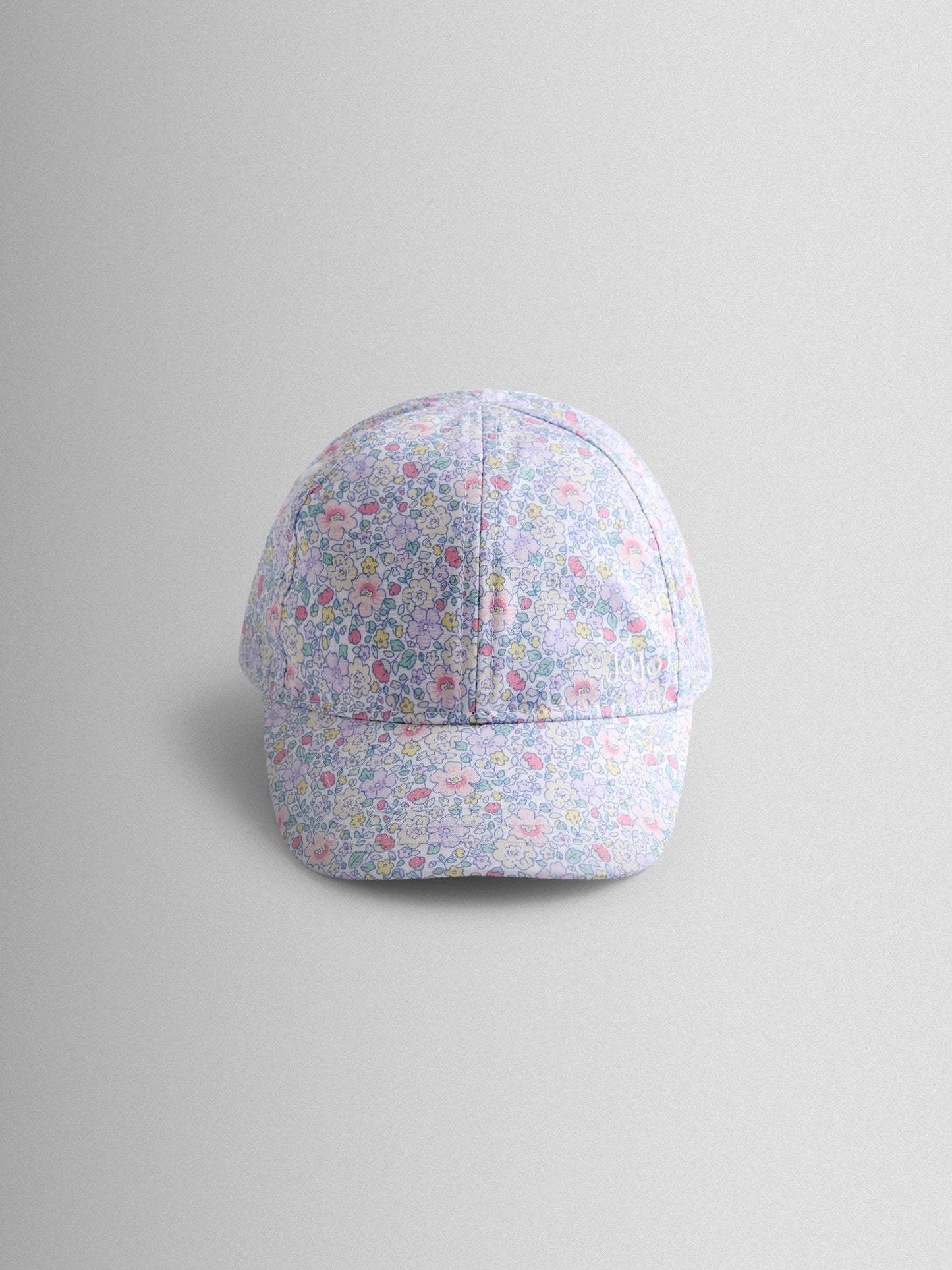 JoJo Maman Bébé Lilac Floral Cap With Bow image 1