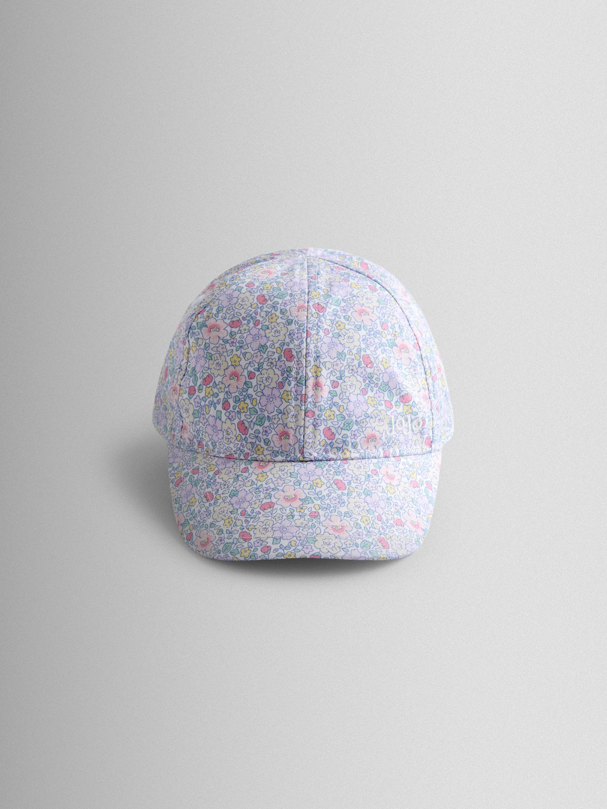 JoJo Maman Bébé Lilac Floral Cap With Bow image 1