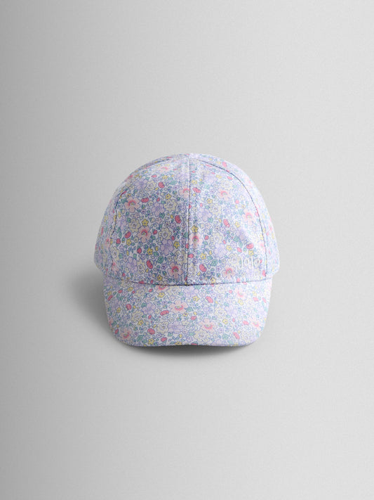 JoJo Maman Bébé Lilac Floral Cap With Bow image 1