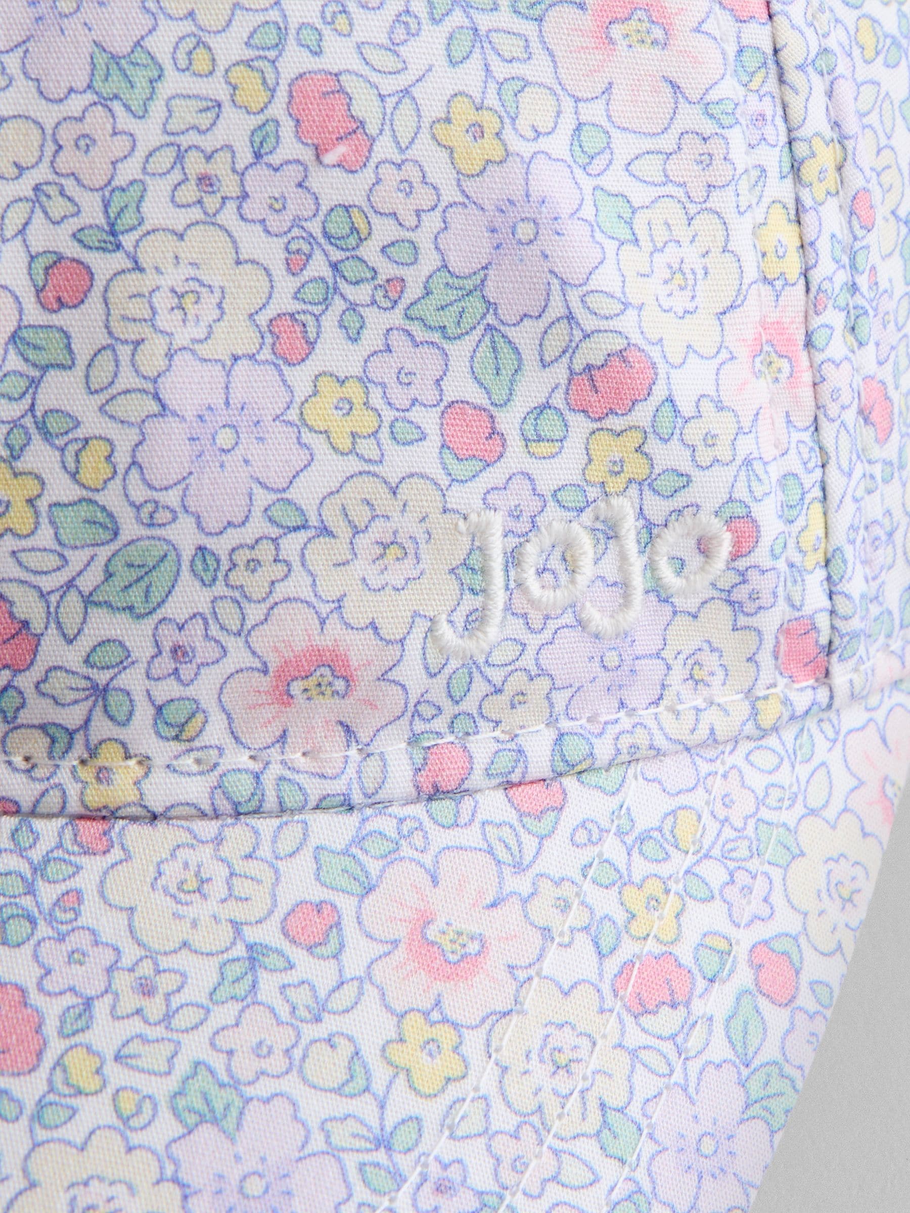 JoJo Maman Bébé Lilac Floral Cap With Bow image 4