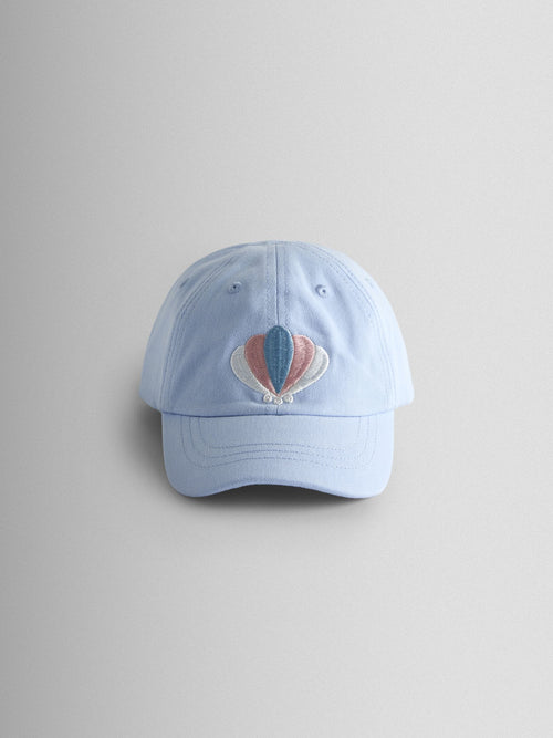 JoJo Maman Bébé Blue Shell Embroidered Cap image 1