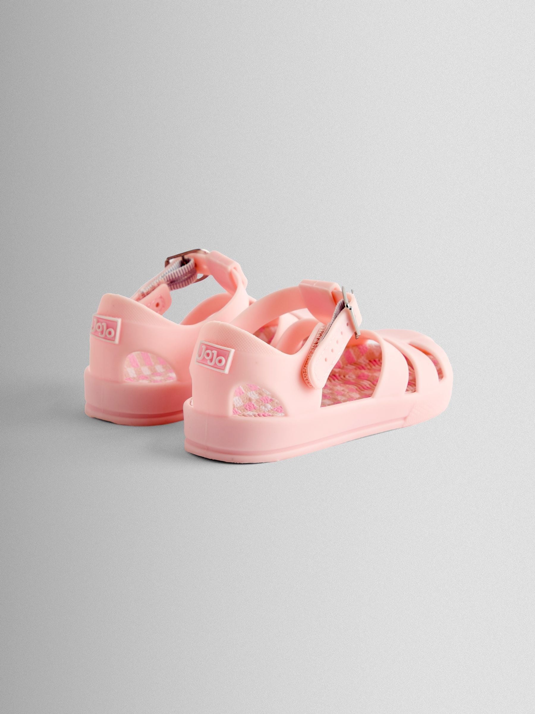 JoJo Maman Bébé Pink Gingham Jelly Sandals image 2