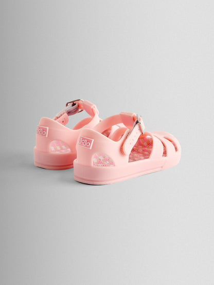 JoJo Maman Bébé Pink Gingham Jelly Sandals image 2