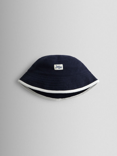 JoJo Maman Bébé Navy Blue Bucket Hat image 1
