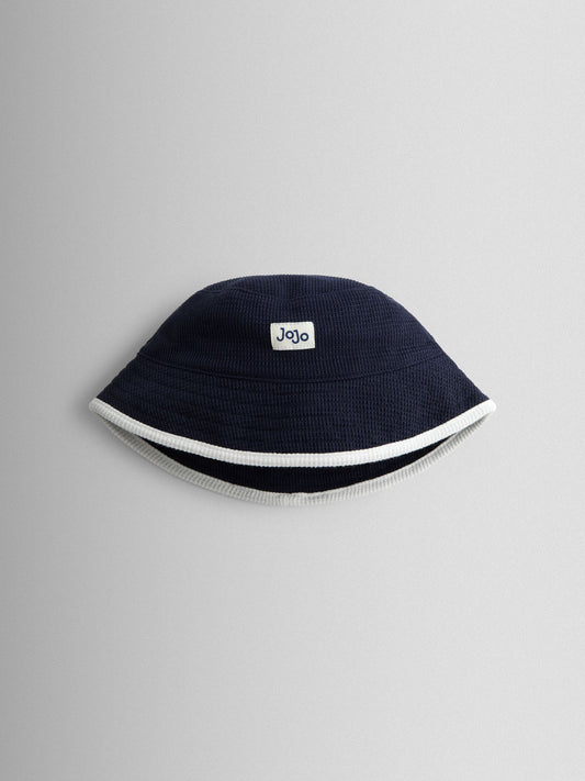 JoJo Maman Bébé Navy Blue Bucket Hat image 1