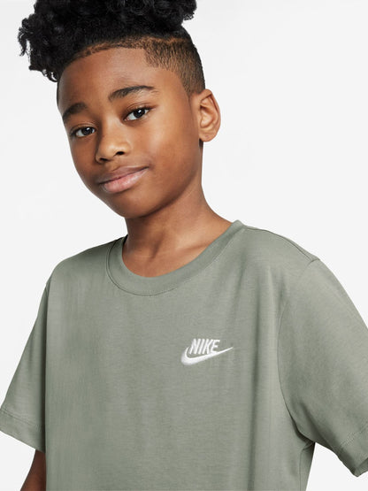 Dsiney Kidz - Nike Spruce Fog Grey Short Sleeve Club T-Shirt image 3