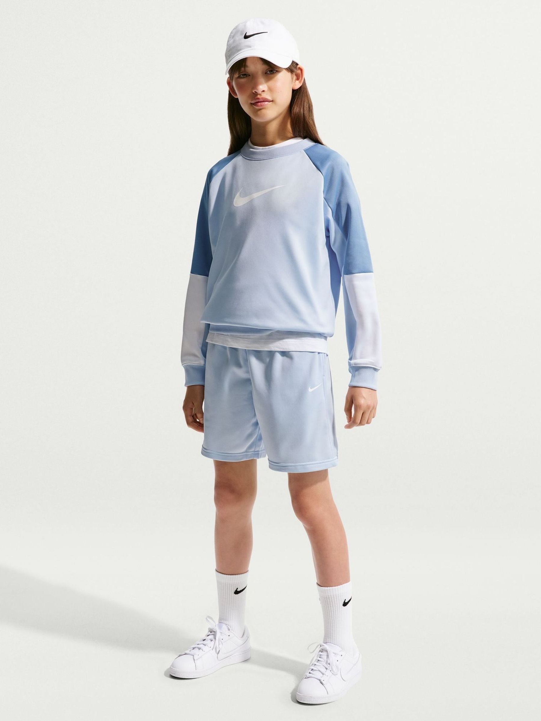 Dsiney Kidz - Nike Hydrogen Blue Crew and Shorts Tracksuit image 1