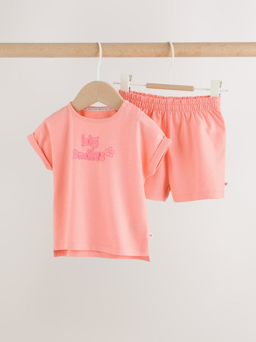 Dsiney Kidz - Pink Short Sleeve Baby Top and Short Set 2 Piece (0mths-2yrs) image 1
