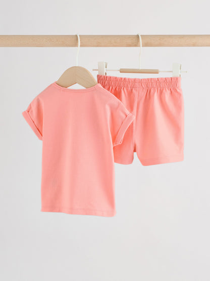 Pink Short Sleeve Baby Top and Short Set 2 Piece (0mths-2yrs) image 4