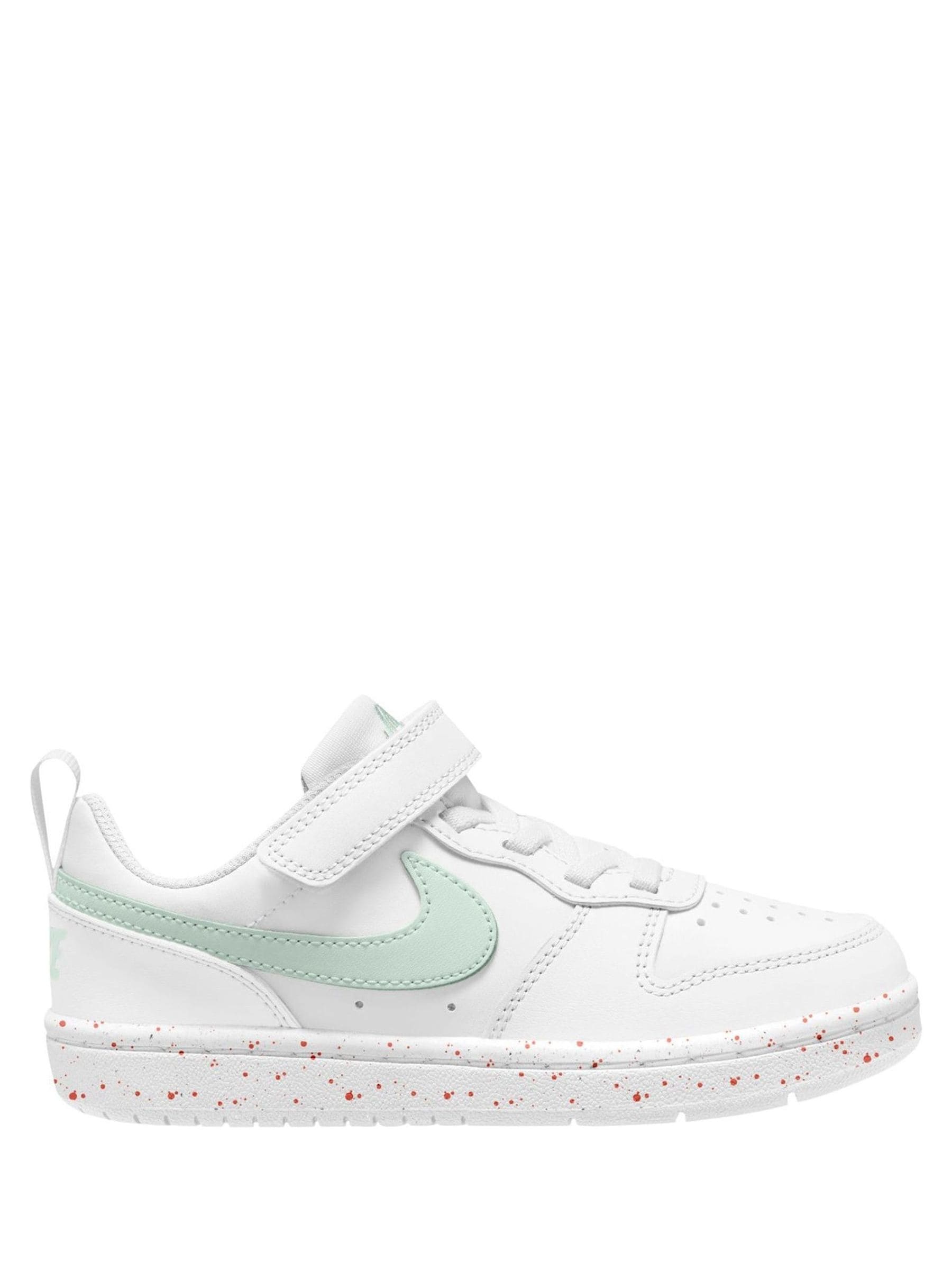 Nike White Green Junior Court Borough Low Recraft Trainers image 1