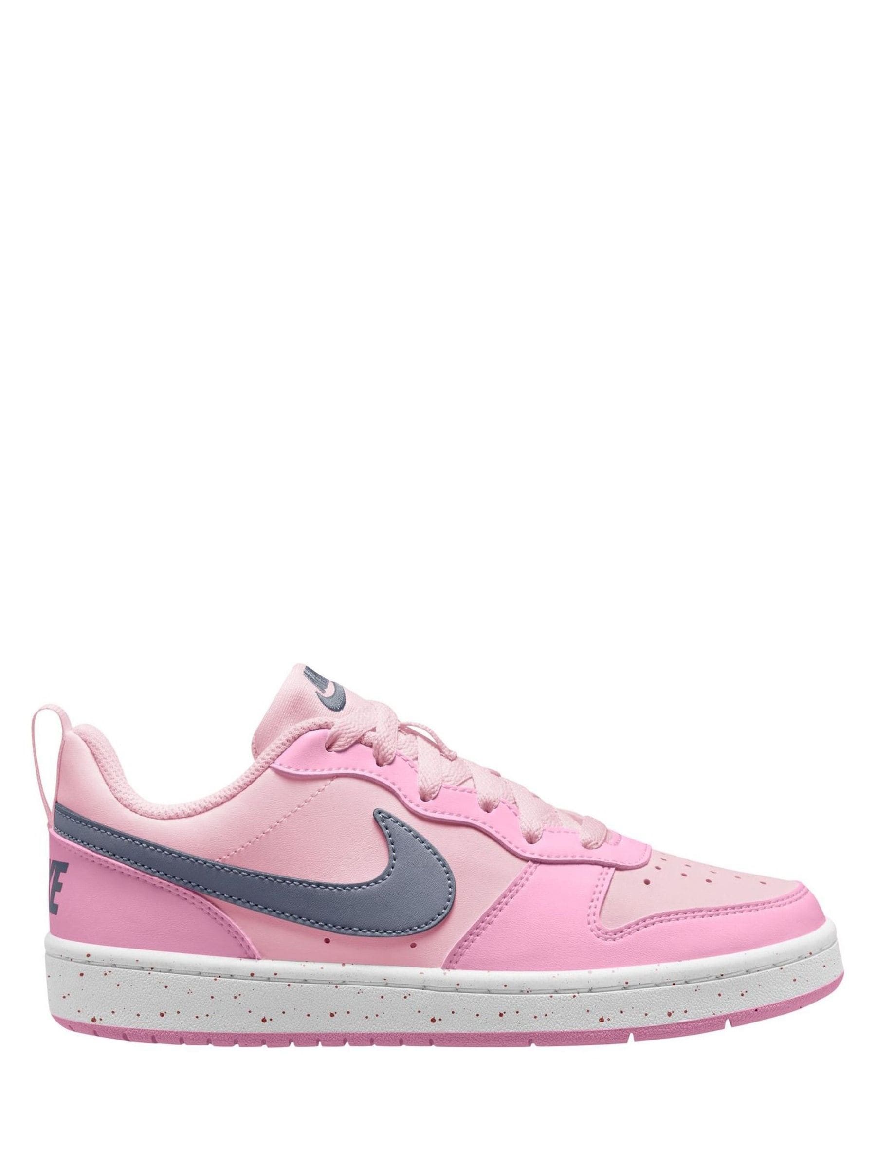 Nike Pink Foam Youth Court Borough Low Recraft Trainers image 1