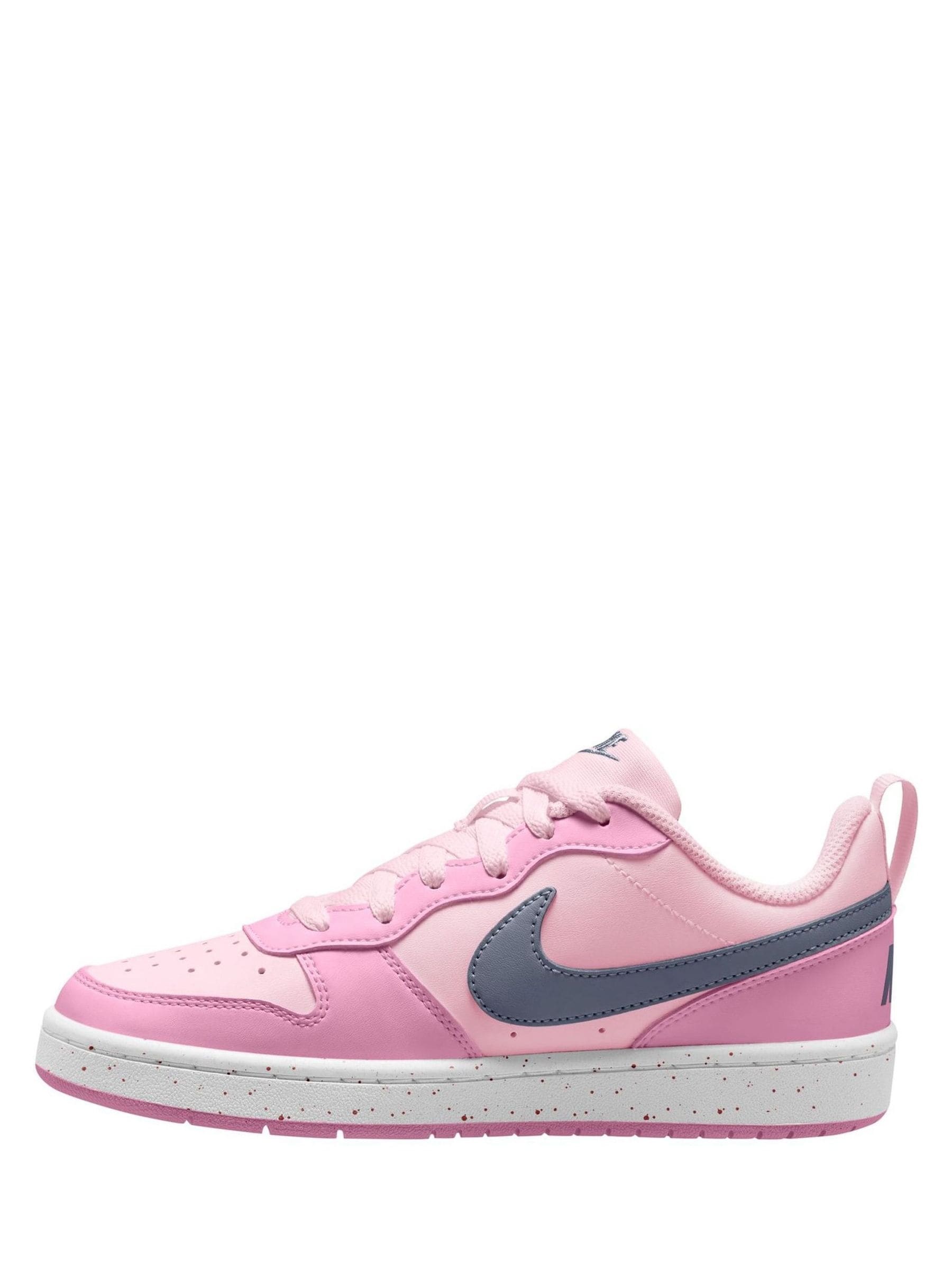 Nike Pink Foam Youth Court Borough Low Recraft Trainers image 2
