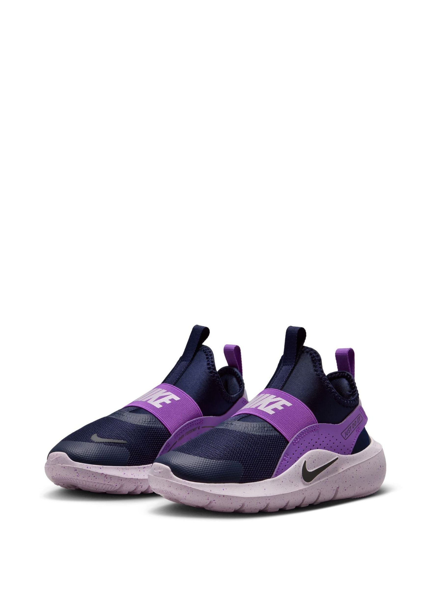 Nike Black/Purple Junior Flex Runner 4 Trainers image 3
