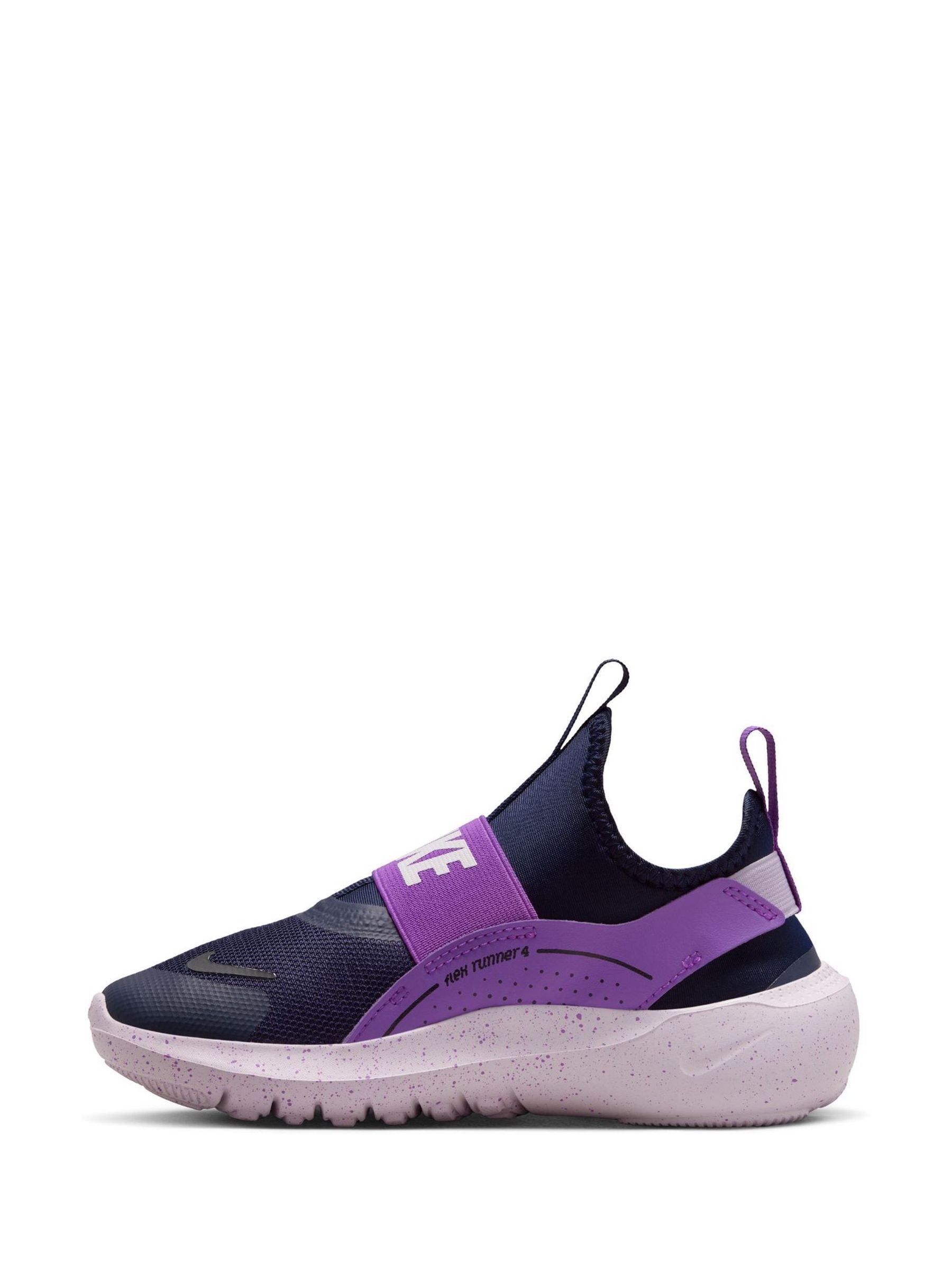 Nike Black/Purple Junior Flex Runner 4 Trainers image 6