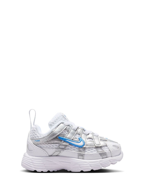 Nike White/Silver Blue Infant P-6000 Trainers image 1