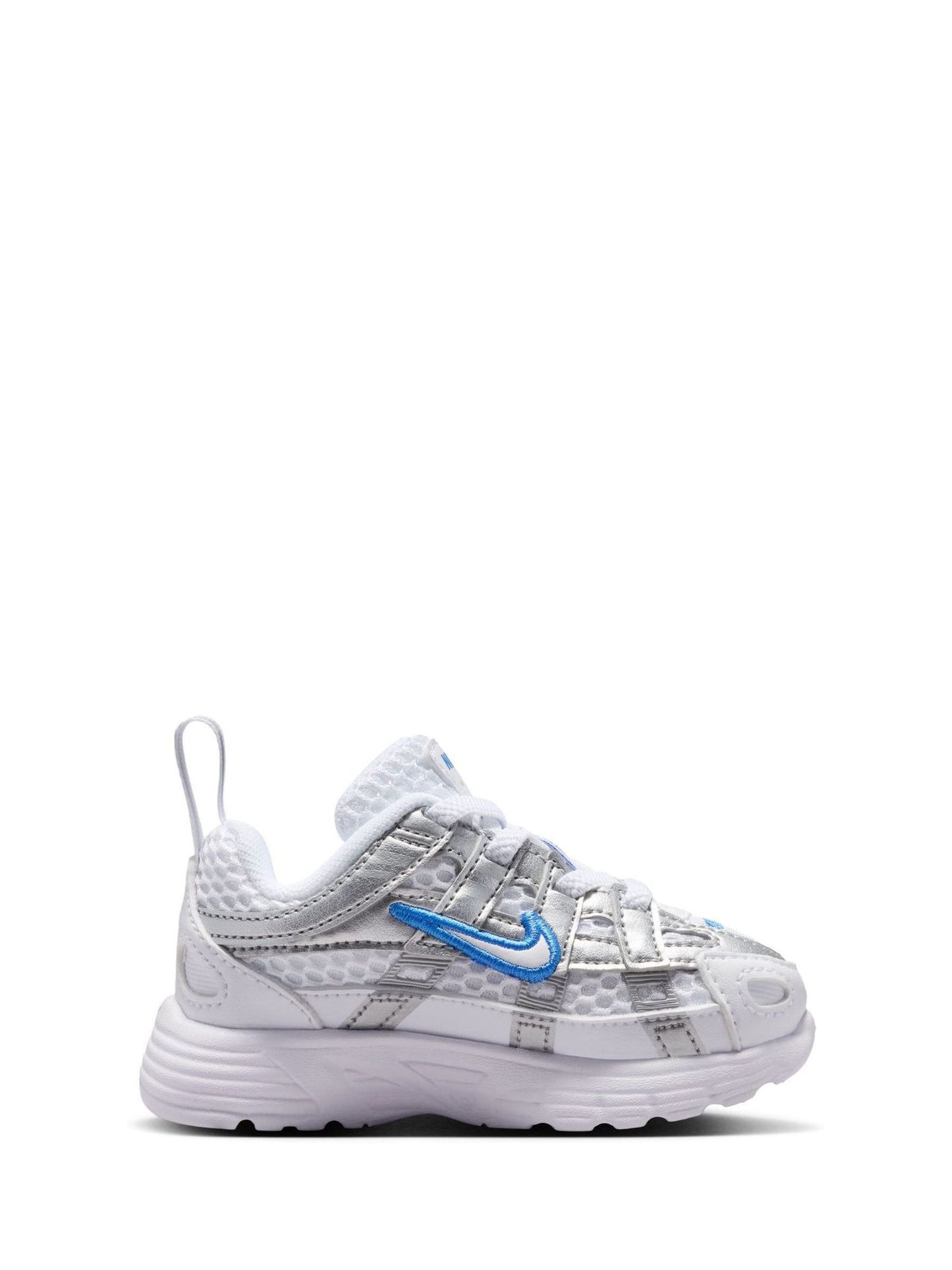 Nike White/Silver Blue Infant P-6000 Trainers image 3