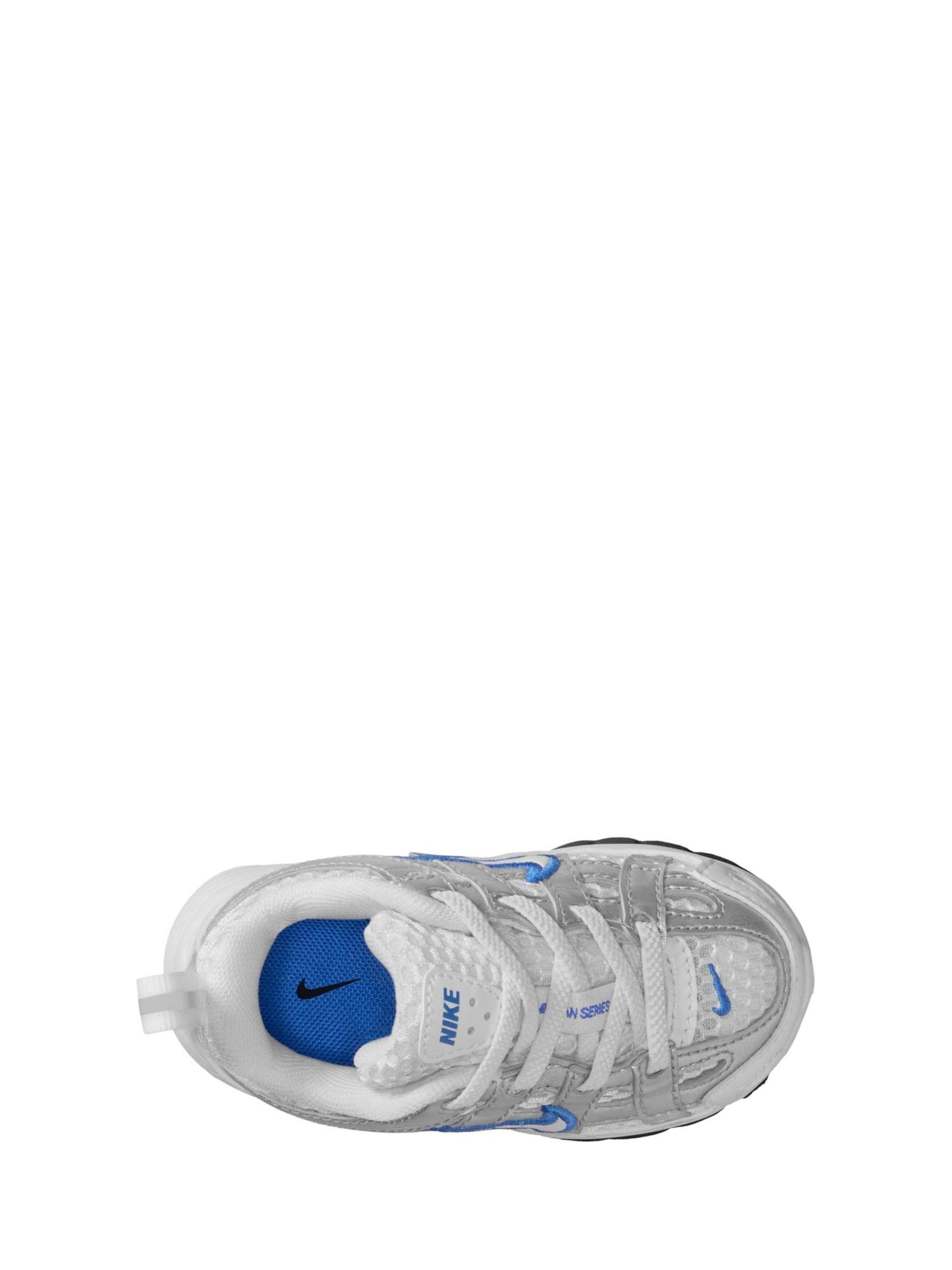 Nike White/Silver Blue Infant P-6000 Trainers image 7