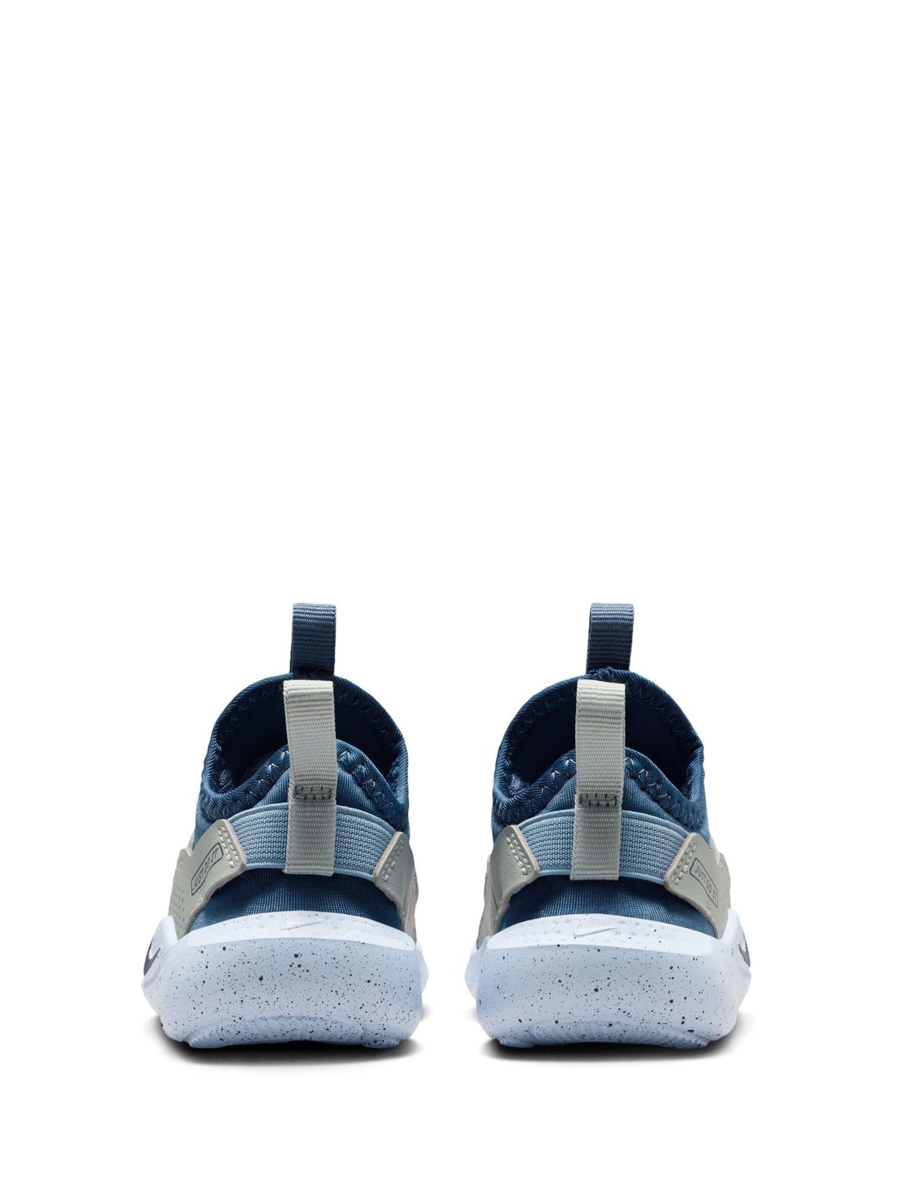 Nike Navy Blue and Green Infant Flex Runner 4 Trainers image 4