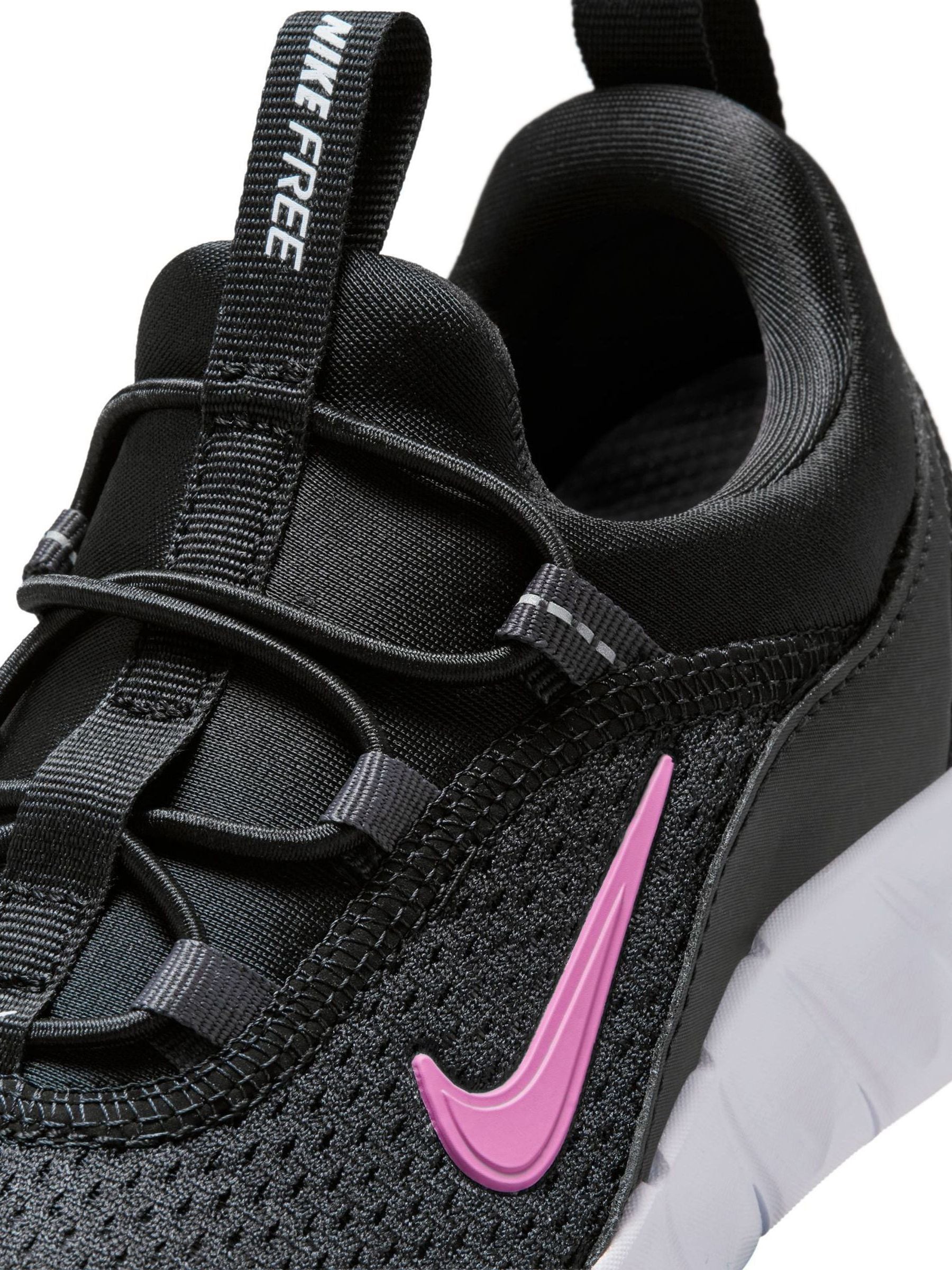 Nike Black/Pink Junior Free Ride Trainers image 6