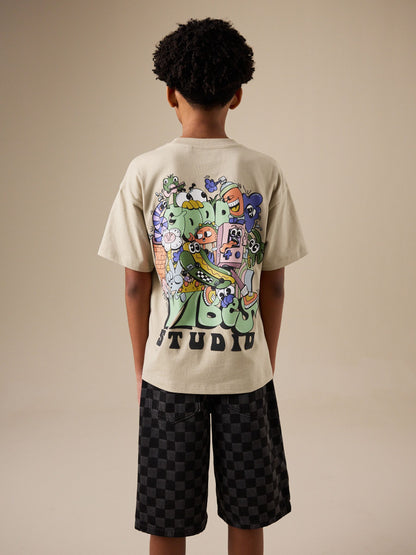 Dsiney Kidz - Stone Back Print Short Sleeve Graphic T-Shirt (3-16yrs) image 3