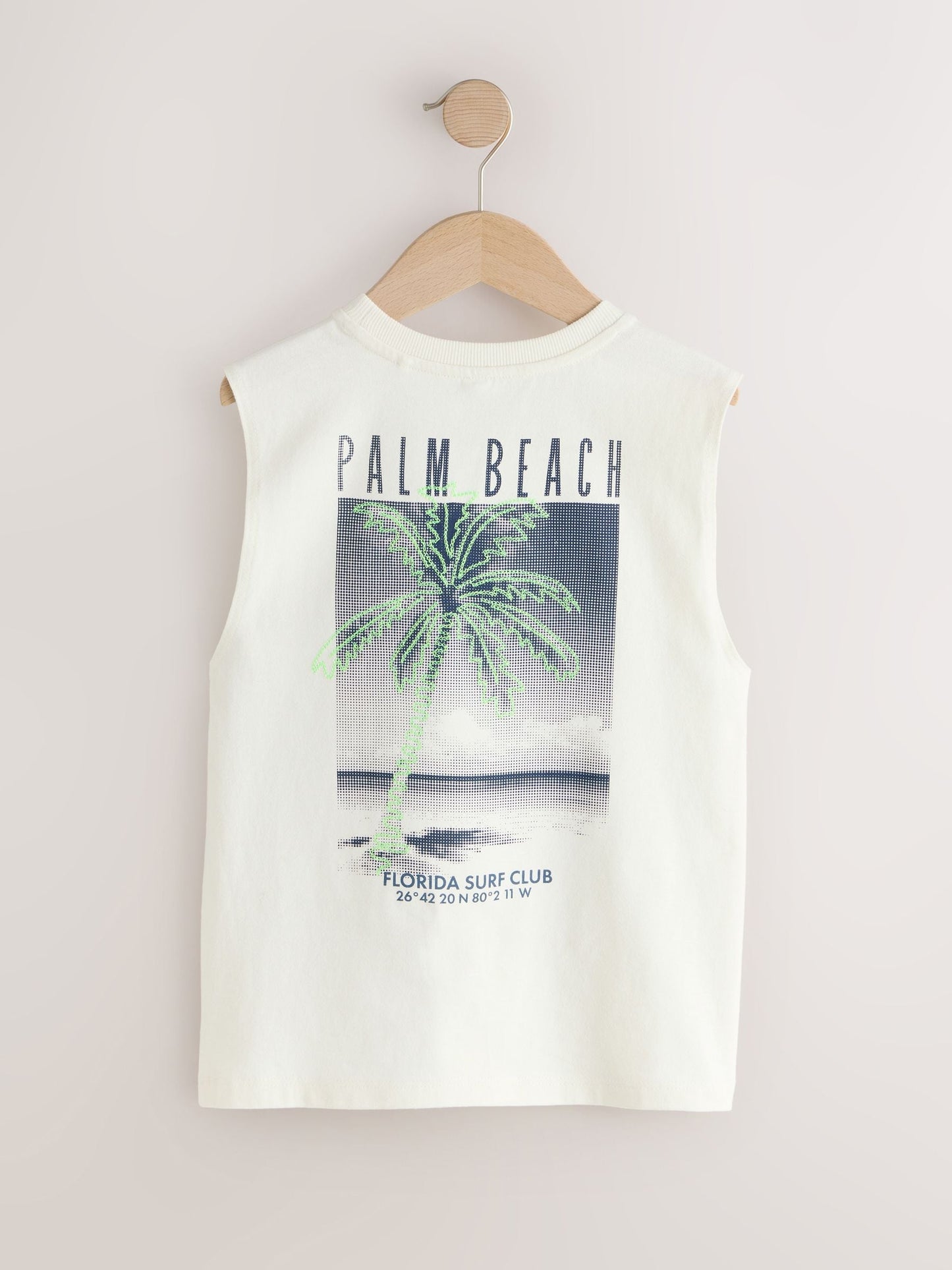 Dsiney Kidz - Ecru Palm Embroidery Tank Vest (3-16yrs) image 6