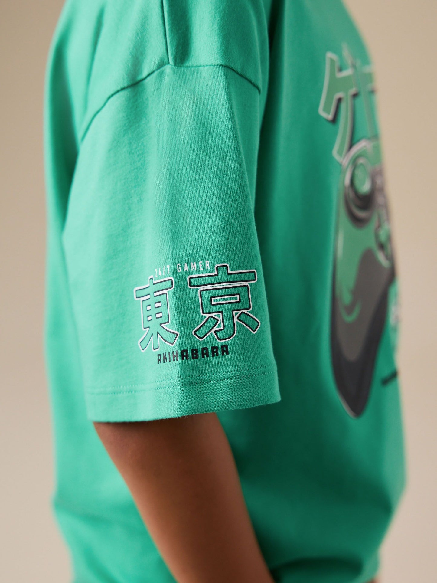 Dsiney Kidz - Green Controller Back Print Short Sleeve Graphic T-Shirt (3-16yrs) image 4