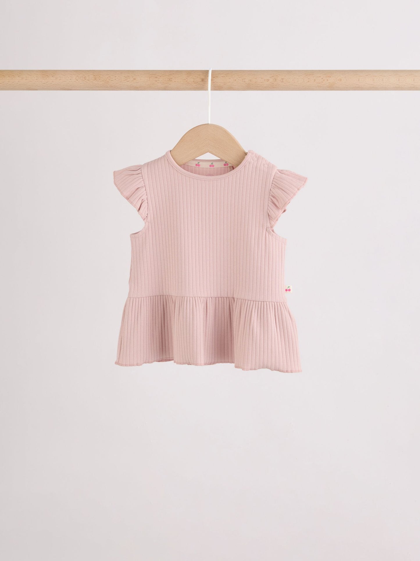 Pink Baby Short Sleeve Peplum T-Shirts 4 Pack (0mths-2yrs) image 3