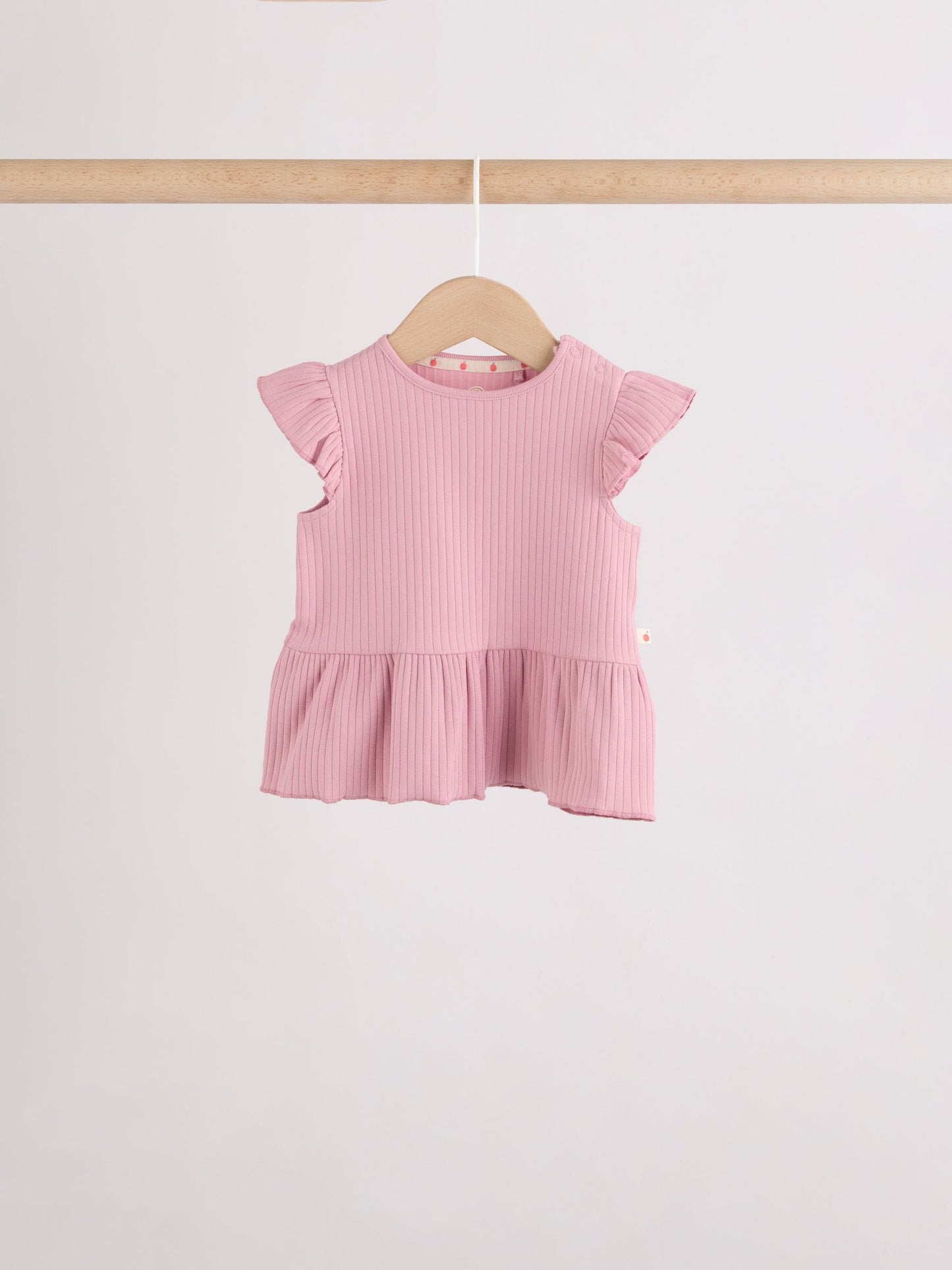 Pink Baby Short Sleeve Peplum T-Shirts 4 Pack (0mths-2yrs) image 7