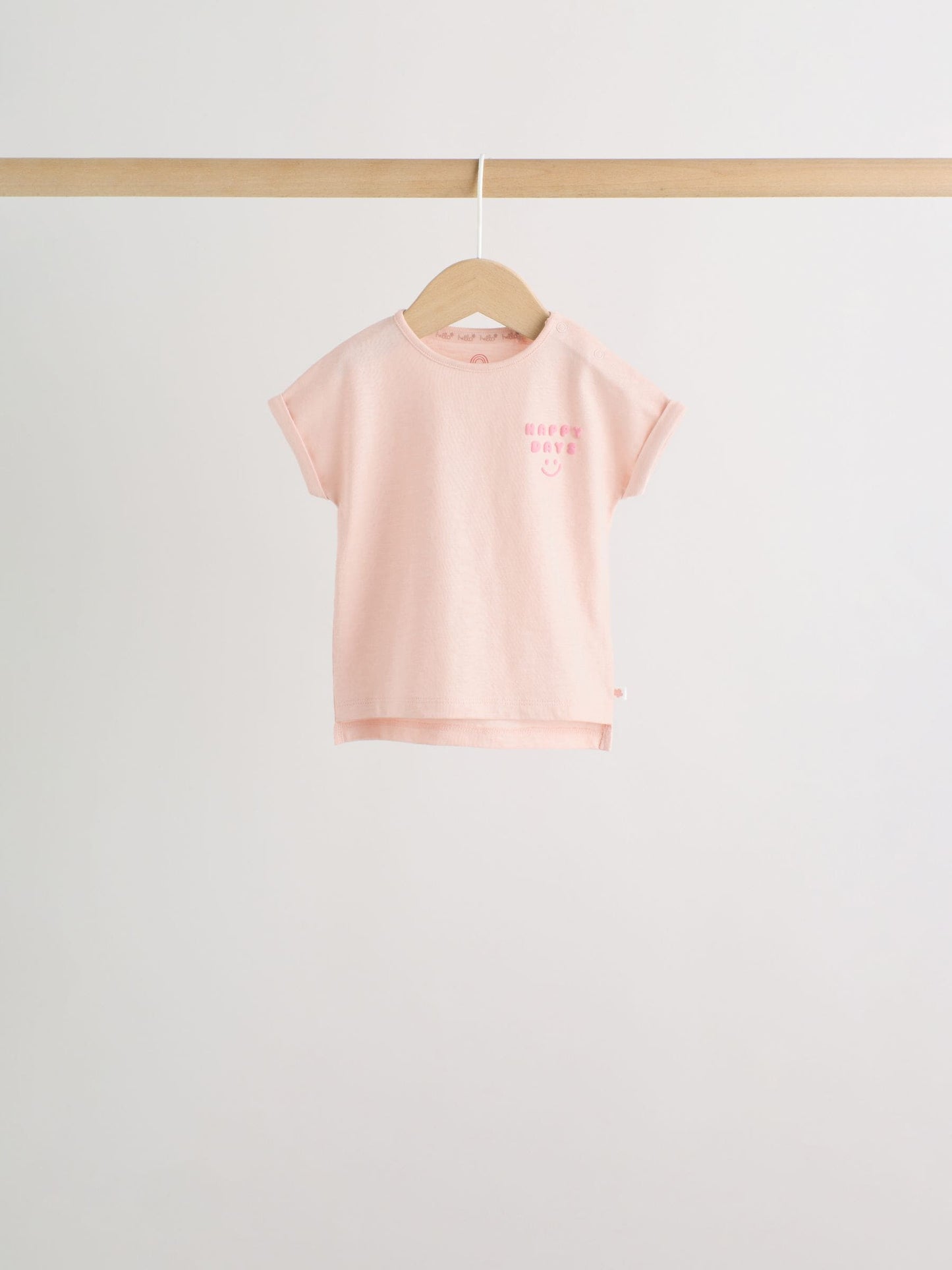 Pink Slogan Baby Short Sleeve T-Shirts 4 Pack (0mths-2yrs) image 3