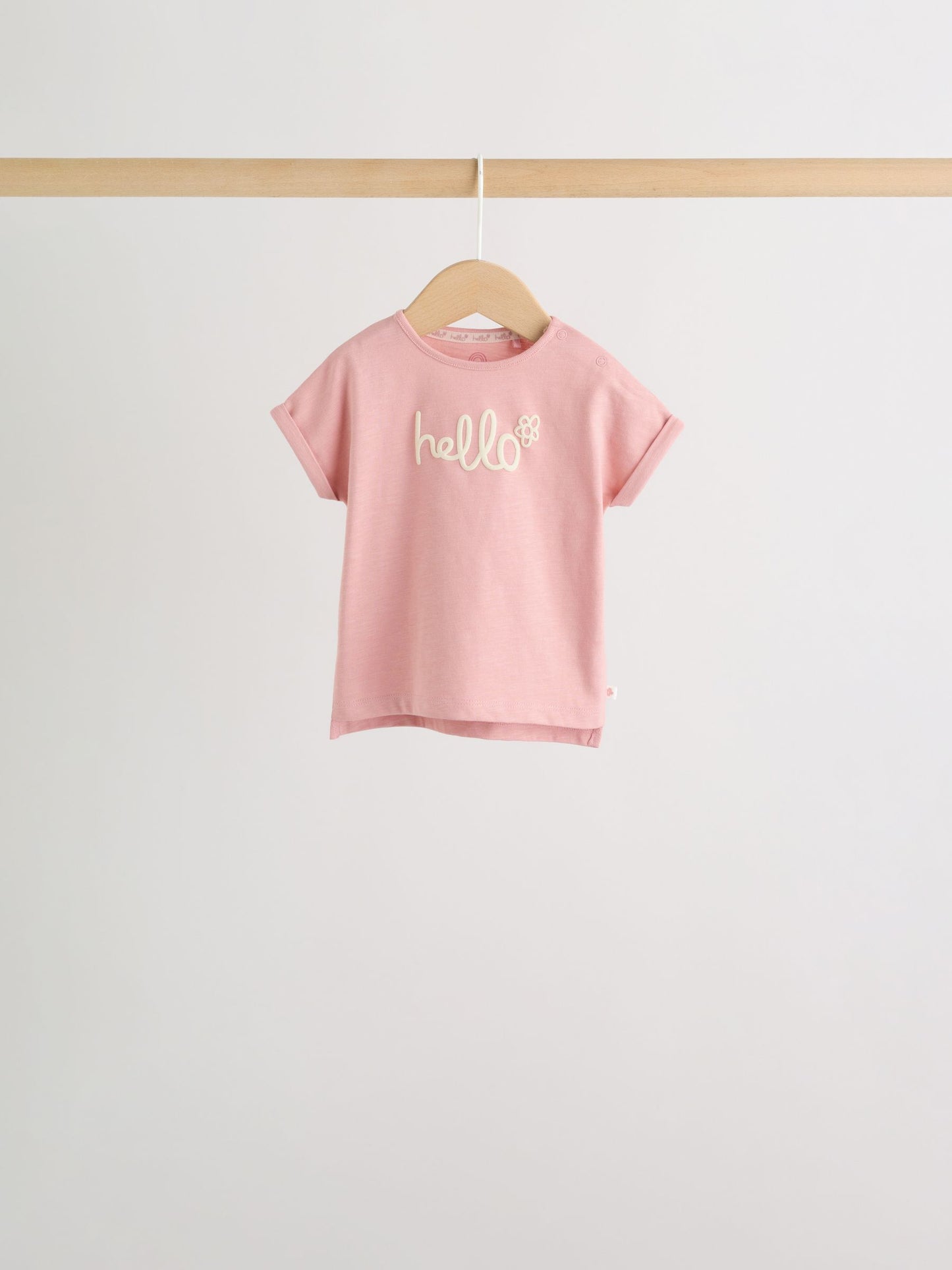 Pink Slogan Baby Short Sleeve T-Shirts 4 Pack (0mths-2yrs) image 5