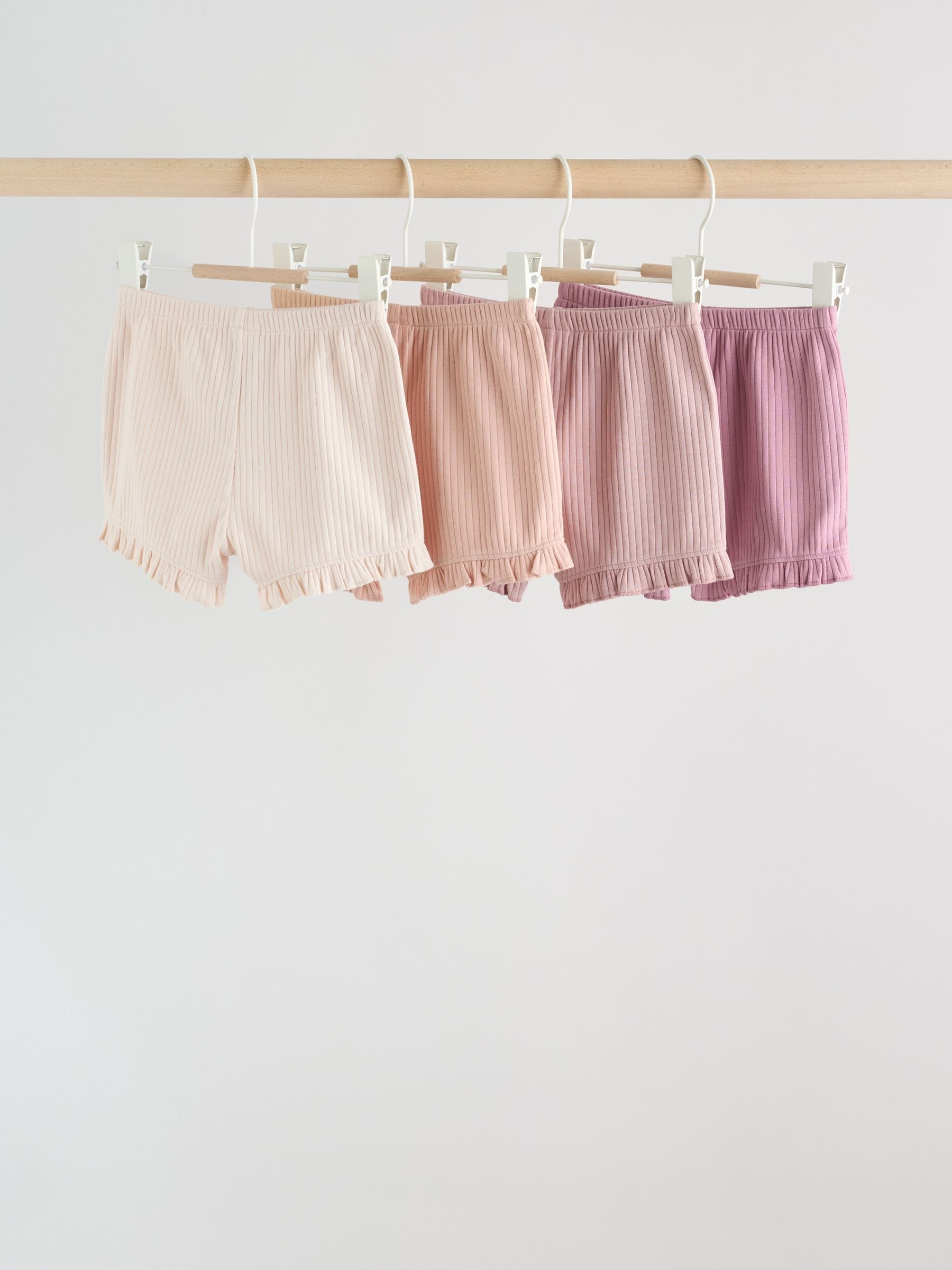 Pink Baby Shorts 4 Pack (0mths-2yrs) image 2