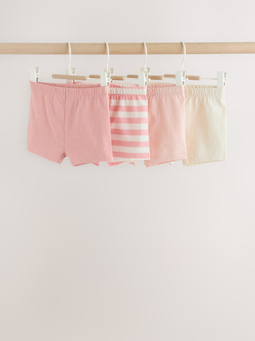 Pink Baby Shorts 4 Pack (0mths-2yrs) image 1