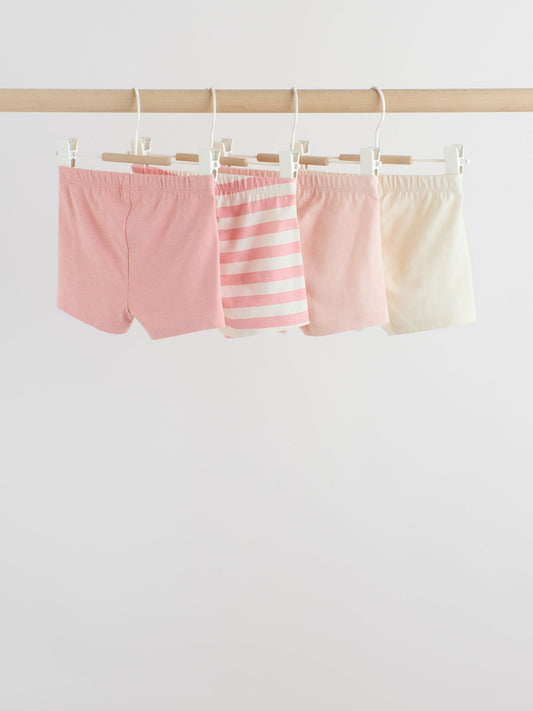Pink Baby Shorts 4 Pack (0mths-2yrs) image 2