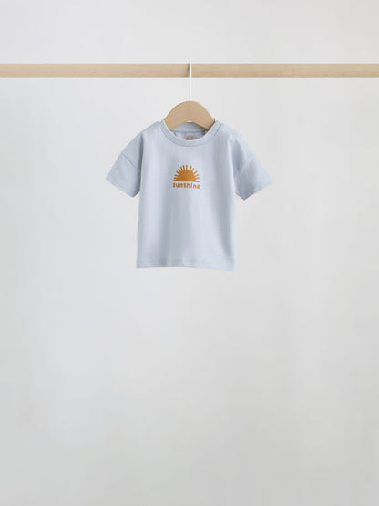 Dsiney Kidz - Grey/Blue Wave Print Tops and Shorts Baby Set 6 Piece (0mths-2yrs) image 7
